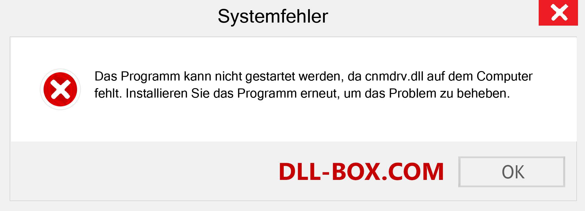 cnmdrv.dll-Datei fehlt?. Download für Windows 7, 8, 10 - Fix cnmdrv dll Missing Error unter Windows, Fotos, Bildern